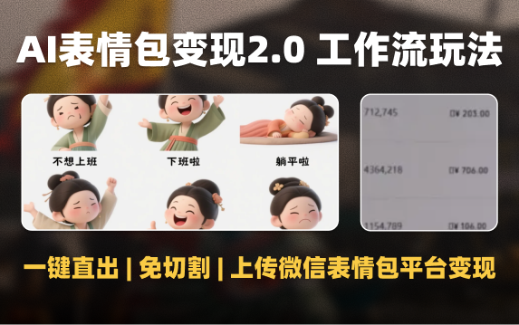 AI制作表情包2.0,挑战“睡后”每月进帐1W+,Coze工作流直出免切割附配套工具及完整教学